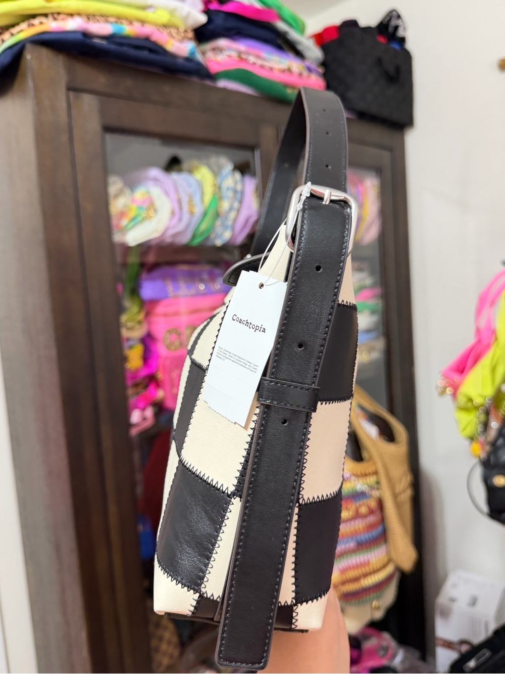 🦋Coach Alter/Ego Shoulder Bag in Checkerboard Upcrafted Leather
FULL SIZE - Picture 5 of 5